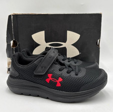 Under Armour UA PS SURGE 2 AC Youth NEW Running Shoes Black US Size 1.5Y NIB
