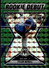 TYLOR MEGILL 2022 PANINI MOSAIC ROOKIE DEBUT GREEN RC METS HY1