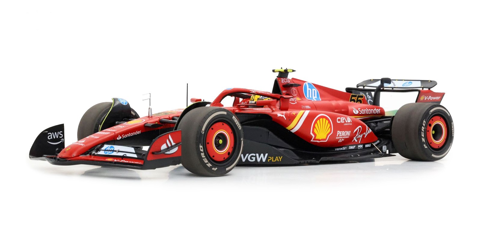 BBR Models 1/18 FERRARI SF-24 CARLOS SAINZ GP ITALY 2024 Diecast Model