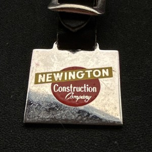 Newington Construction Company Metal Badge Fob Collectible