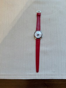 Vintage 1970's Children’s Disney Mickey Mouse Watch Red Wrist Band