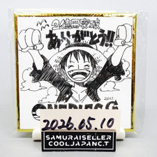 UNA PIEZA Eiichiro Oda Autógrafo Limitado 1500 Mini Shikishi Autógrafo Japón Nuevo