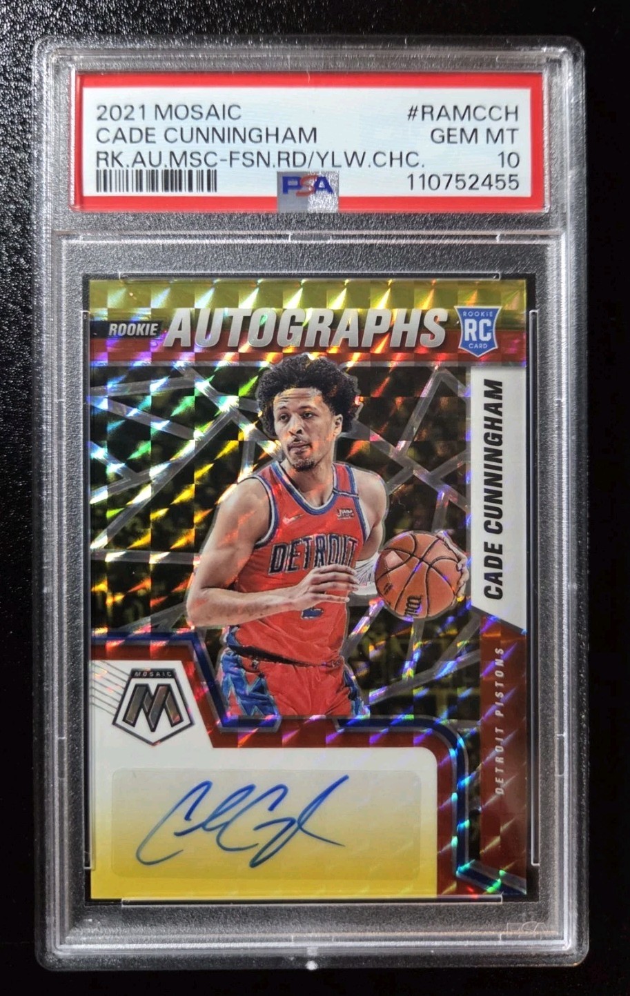 Cade Cunningham auto RC カニングハム　サイン　ピストンズ ケイド・カニングハム デトロイト・ピストンズ 直筆サイン入り 16