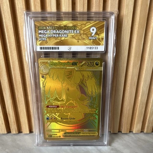PokémonTCG Mega Dragonite EX 295/217 AscendedHeroes Mega Hyper Rare-ACE Graded 9