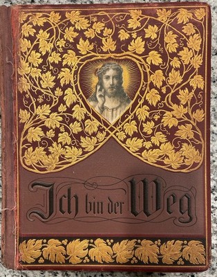 1906 Antique German Religious Book Sermons Poems Illustrated - Over 900 pages