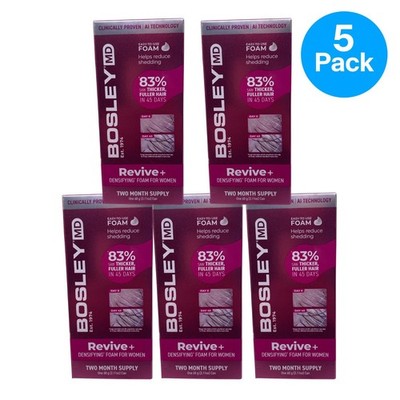 Bosley MD Revive+ Densifying Foam for Women 2.11oz 5 Pack New