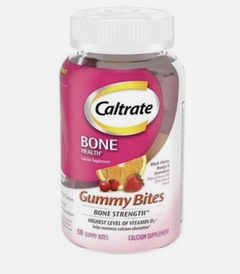 **FLASH SALE**  Caltrate Bone Health Gummy Bites Calcium +D3 Gluten Free 50 ct