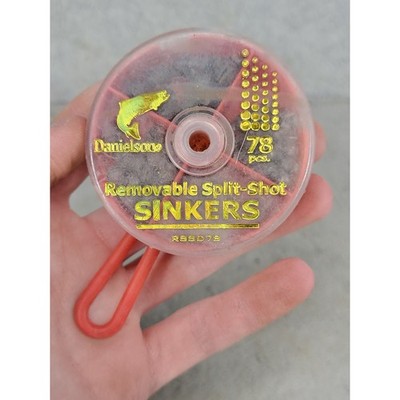 Danielson RSSD78 Removable Split Shot Sinkers 78pc Vintage 1999 Fishing Weights