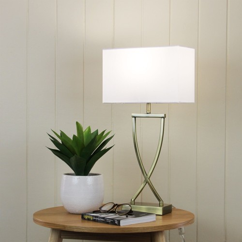 Oriel Lighting Chi Bedside Lamp (Antique Brass) - Picture 2 of 2