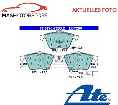 SATZ BREMSBELÄGE BREMSKLÖTZE VORNE ATE 130470-72002 A NEU OE QUALITÄT