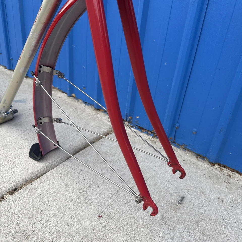 Cuadro/horquilla vintage para bicicleta de carretera Motobecane Grand Jubile - acero 58 cm guardabarros 62 cm Foto 4 de 4