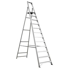 Sealey Aluminium Step Ladder 12-Tread Industrial BS 2037/1 AXL12 