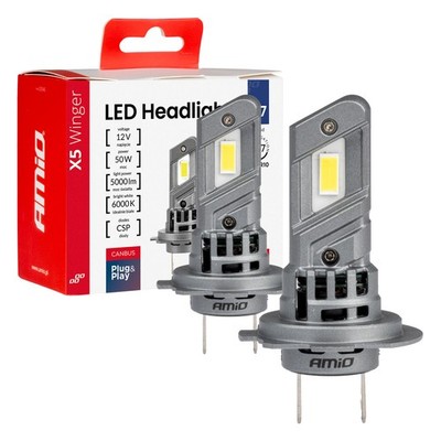 LED Scheinwerferlampen AMiO X5 Winger H7/H18 CANBUS 6000K 4200lm 2er Set