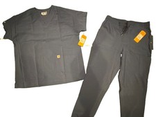 Women's Carhartt Crossflex Scrubs Top Pant - Navy - Size Small