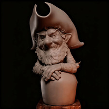 1/12 Scale Fantasy Pirate Bust Figure Resin Model Kit of Bearded Cartoon Pirate