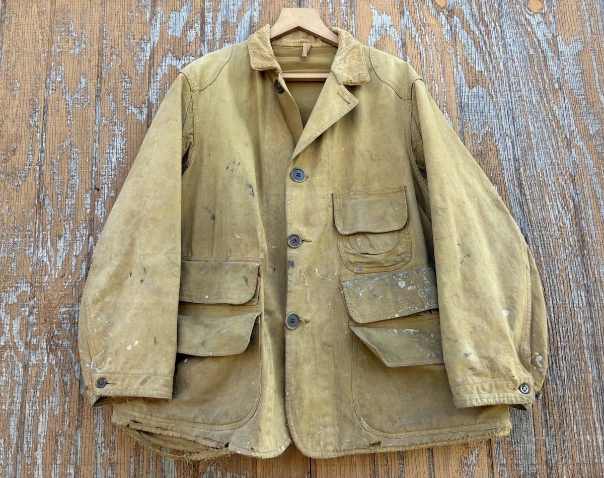 Canvas 1930s Decade Vintage Outerwear Coats & Jackets for Men for