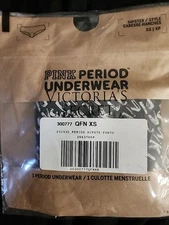 NIP NEW Victoria's Secret Pink Logo PERIOD PANTY HIPSTER XSMALL