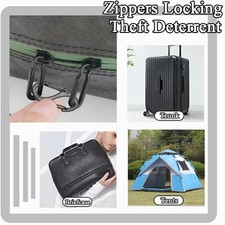 6PCS Zipper Clip Theft Deterrent Kits,Double Clips Carabiner Lock, Zipper Pul...