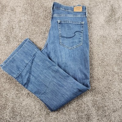 Signature Levi Strauss Bootcut Jeans Womens 31 Blue Good Hemmed Mid Rise Denim
