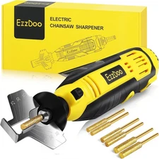 Electric Chainsaw Sharpener Kit with TITANIUM-PLATED Diamond Bits High-Speed NEW