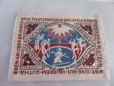 German Notgeld 1921 25 Mark Note Printed On Silk From City Of Bielefeld