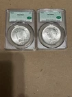 1922 Peace Dollars (Lot of 2) CAC MS 61 and MS62 Free Shipping!