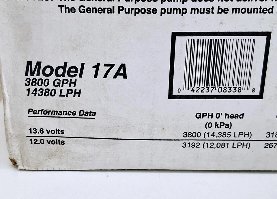 Bomba de uso general ITT Rule modelo 17A / 3800 GPH / 14380 LPH 12V Foto 2 de 4