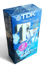TDK VHS TV 240 ? Lot de 2 cassettes neuves ? Dur�e 240 min / 4h ? Sous blister