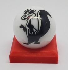 Pepe LePew Glass 1" Logo Marble w/ Colored Stand