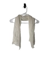 Ladies Cream Sheer Chiffon Scarf Women Plain Neck Scarf Soft Headwrap Headscarf