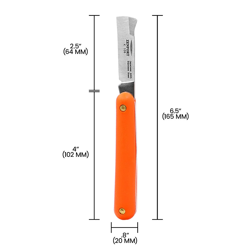 Zenport K106 Budding & Grafting Folding Knife, 2.25 Inch Blade - 3 Pack