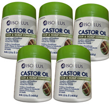 5 Pack Isoplus Castor Oil Hair Scalp Conditioner 5.25oz Nourish Moisturize