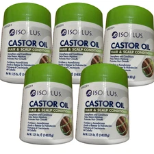 5 Pack Isoplus Castor Oil Hair & Scalp Conditioner 5.25oz Nourish Moisturize