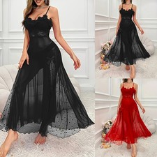 Womens Sexy Lingerie Nightdress Lace Babydoll Nightie Underwear Nightgown Robe