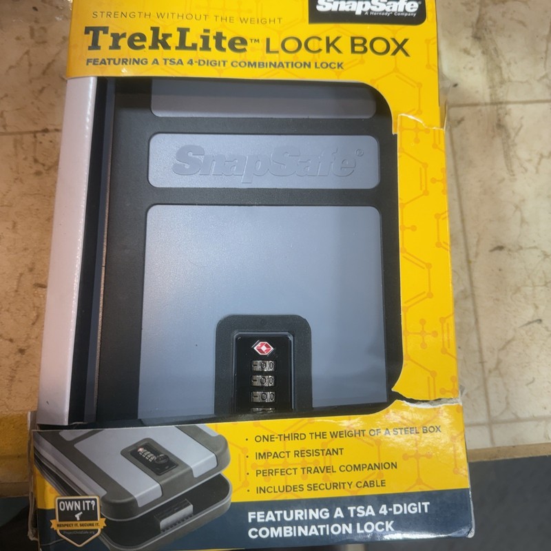 SnapSafe TrekLite Lock Box W TSA 4 Digit Combination Lock