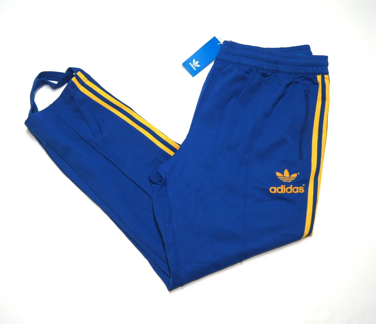 ADIDAS ORIGINALS Men s Royal Blue 70 s Archive Track Pants S