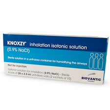 Knoxzy Isotonic 0.9% -Sodium Chloride Inhalation Saline Solution -20x2.5ml Vials