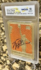 MICHAEL JORDAN FLEER Graded GEM-MT 10 Signature Series 23KT GOLD ROOKIE CARD