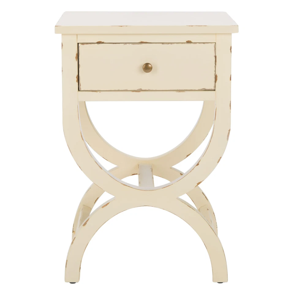 SAFAVIEH Maxine Nightstand With Storage Drawer | Vanilla | - Image 2 of 4