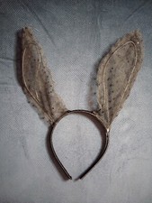 Black Lace Bunny Ears Headband