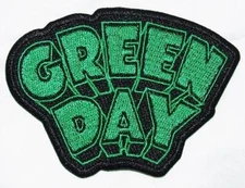 Green Day Logo Shaped Iron On Patch Rock