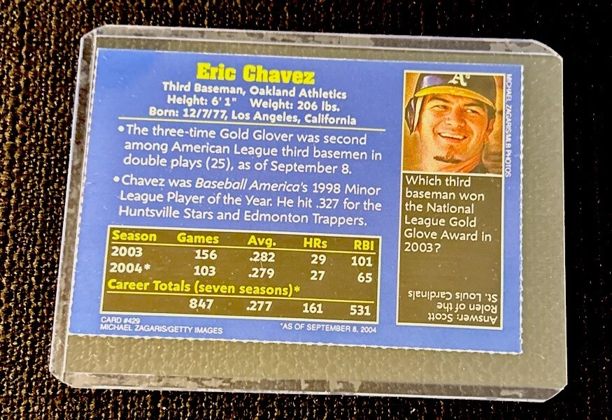 Eric Chavez Rare Oakland A’s  2004 MLB Sports Illustrated for Kids SI Creased - Image 3 of 3