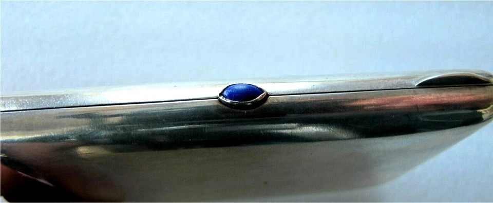 Estuche de cigarrillos de plata rusa Art Nouveau bailarina exótica, Moscú Foto 3 de 4