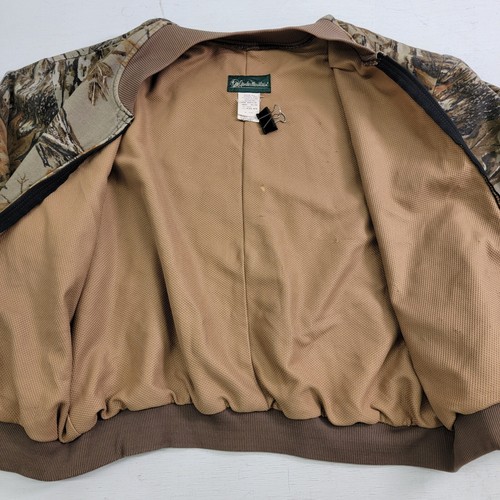 Vintage Gander Mountain Mens Hunting Jacket Sz L Lined Realtree Camo Full Zip - Picture 5 of 12