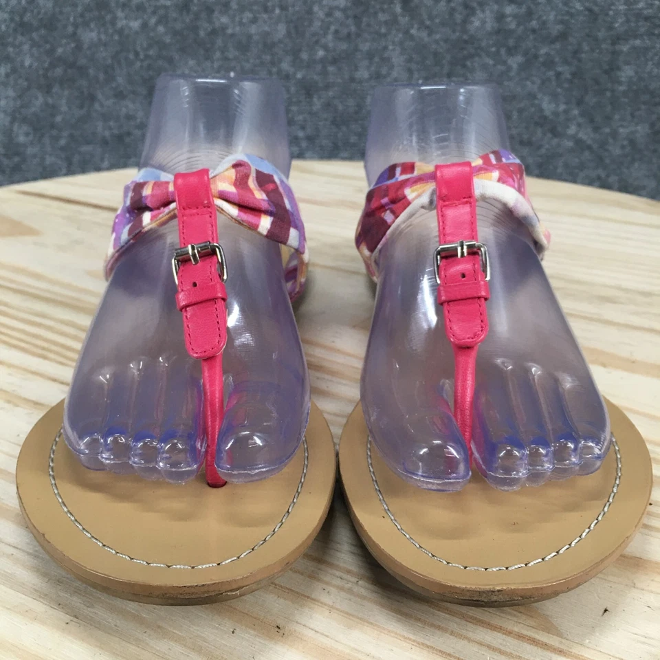 Nine West Sandals Womens 8 M Spice It Up Thong Flats Slip On Pink Casual Ope Toe - Image 4 of 4