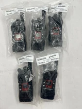 LOT OF 5 MOTOROLA GS1810BKN8BB HANDHELD WALKIE TALKIE RADIOS W/ BATTERIES CLIPS