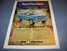 VINTAGE..1974 JEEP CHEROKEE..1-PAGE COLOR SALES AD...RARE! (836T)