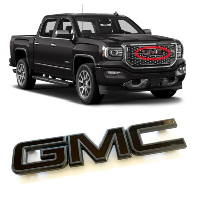 GM Grille  Emblem ALL Black for 2015-2019 GMC Sierra 1500 2500HD 3500HD