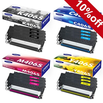 1-12 Toner XXL für Samsung CLX 3305 CLP 365 C410W C460FW C460W CLP 360 CLT-406S