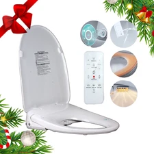 Bidet Toilet Seat Electric Warm Water Smart Heated Bidet with Warm Air Drying US